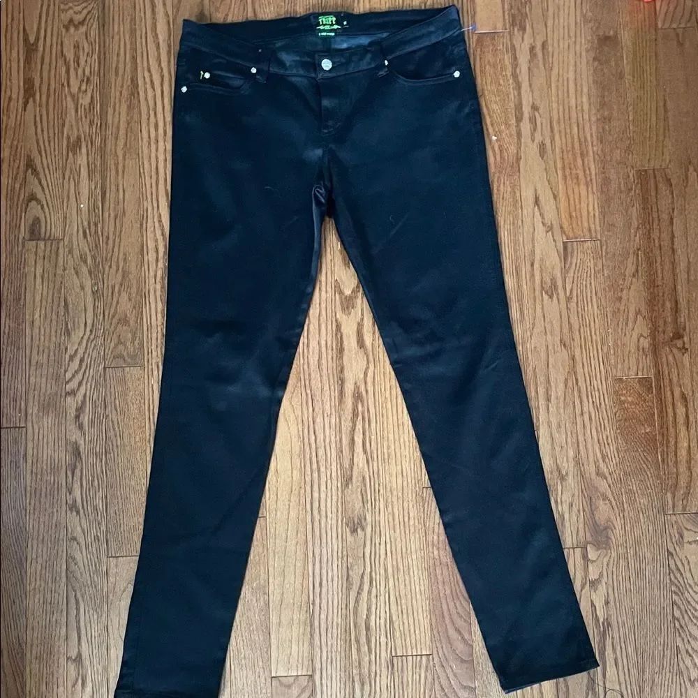 Tripp NYC Black Satiny Stretch Skinny Jeans Sz 11